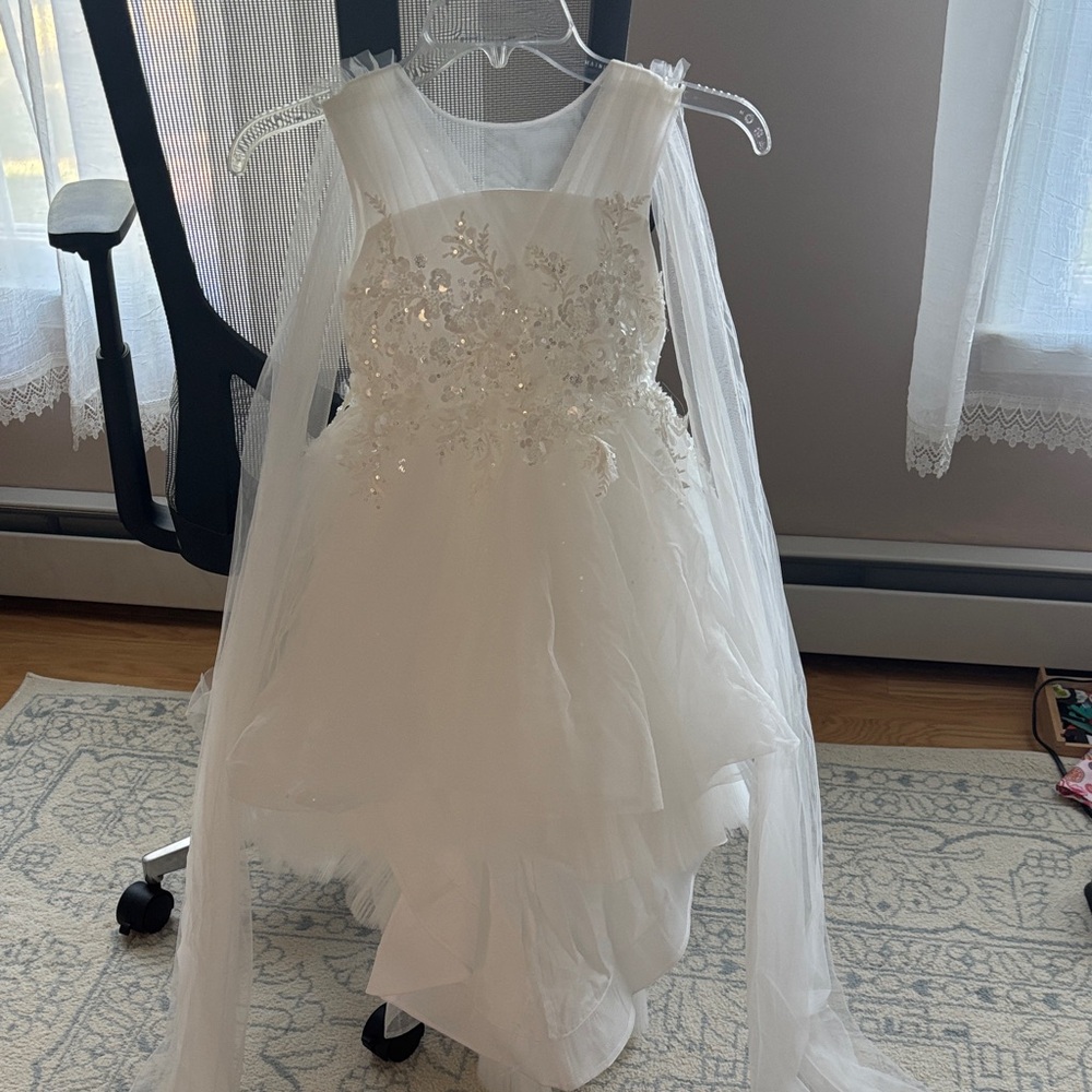 Elegant White Dress with Beaded Details